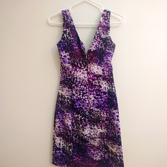Purple Haze Flower Dress, mini-mid thigh - Picture 2 of 7